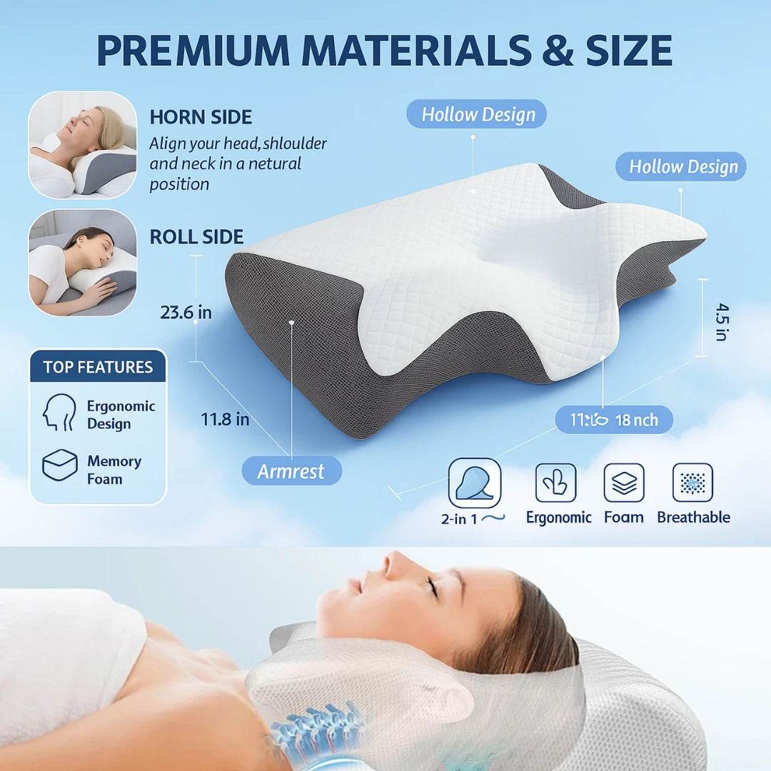 Cozy Cloud Ergonomic Sleep Pillow