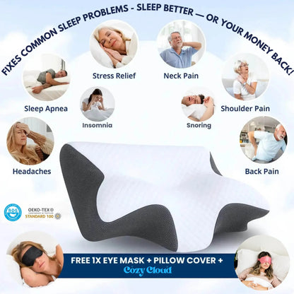 Cozy Cloud Ergonomic Sleep Pillow
