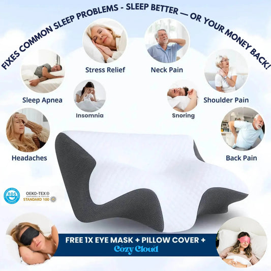 Cozy Cloud Ergonomic Sleep Pillow